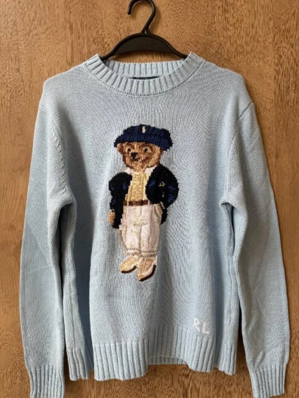 🧸 Polo Ralph Lauren Bear Knit Sweater Light Blue